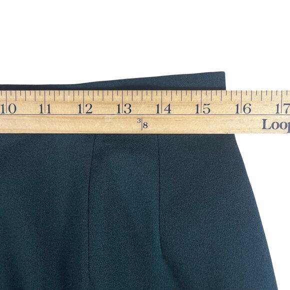 Vintage Christian Dior Wool Suit Set 14 (M/8) Forest Green Blazer Skirt USA Made - Picture 15 of 16